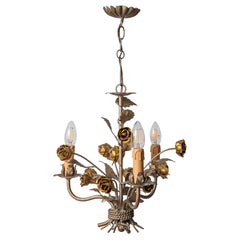 Used Florentine floral chandelier