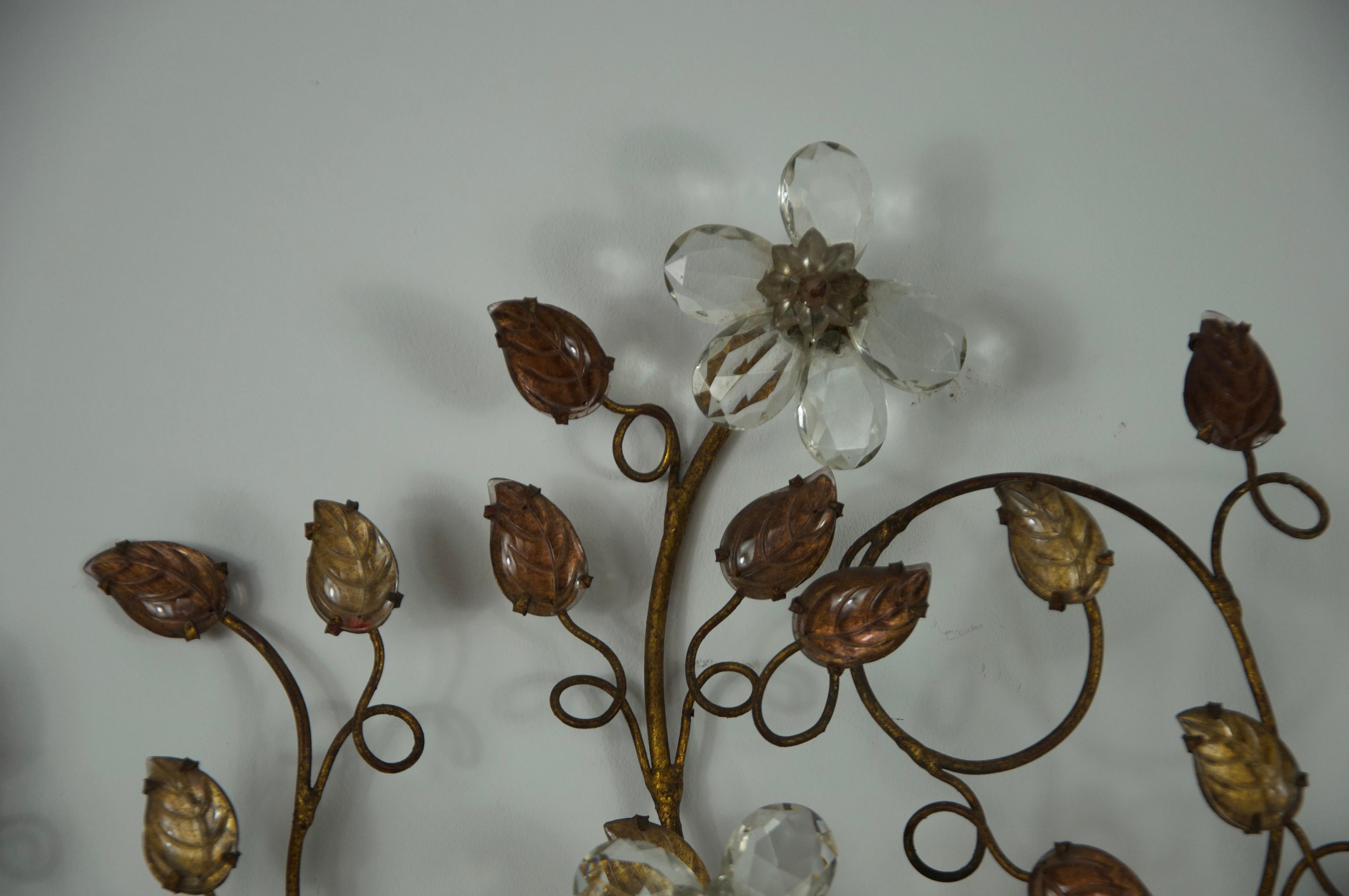 Applique Florentine en forme de fleur par Banci Firenze, Italie, années 1970 Bon état - En vente à Hagenbach, DE
