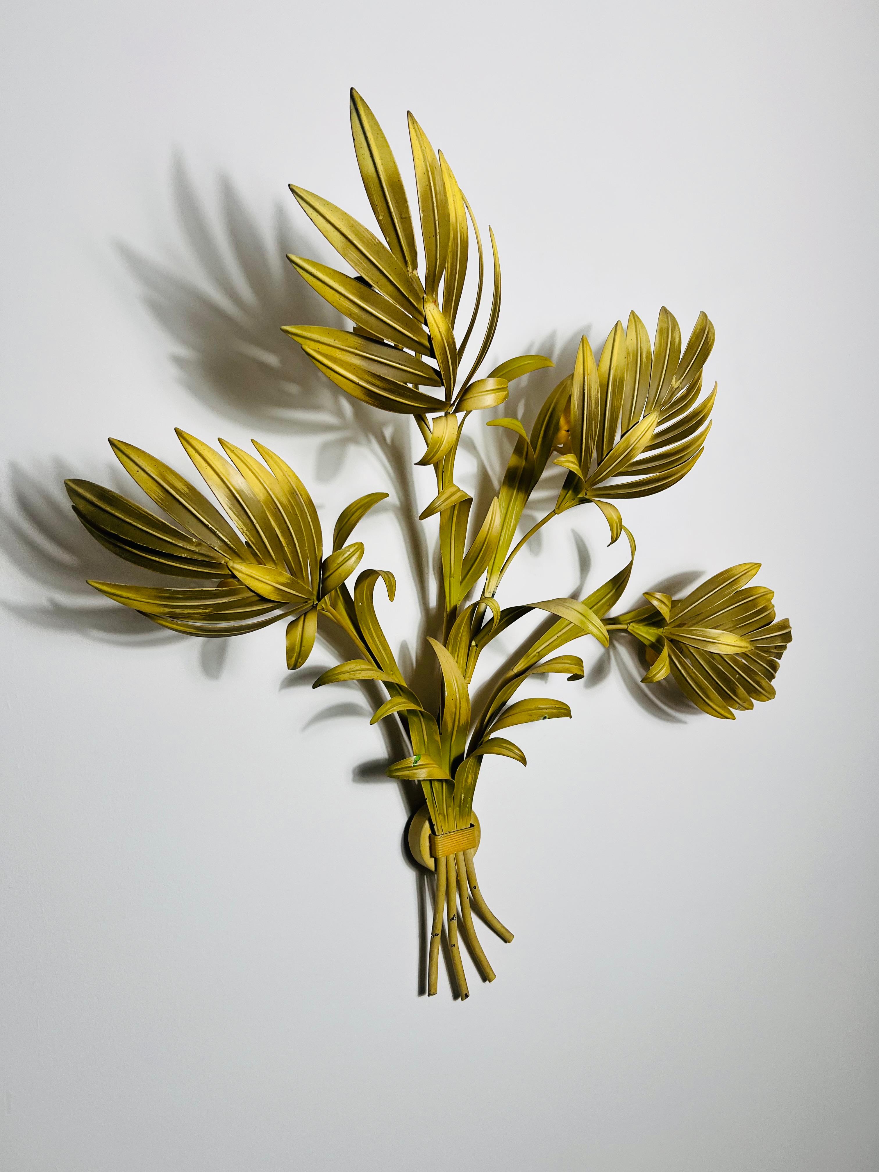 Lámpara de pared Florentina en forma de flor, Italia, años 50 Italiano en venta