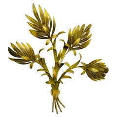 Vintage Florentine Flower Shape Wall Lamp, Italy, 1950s