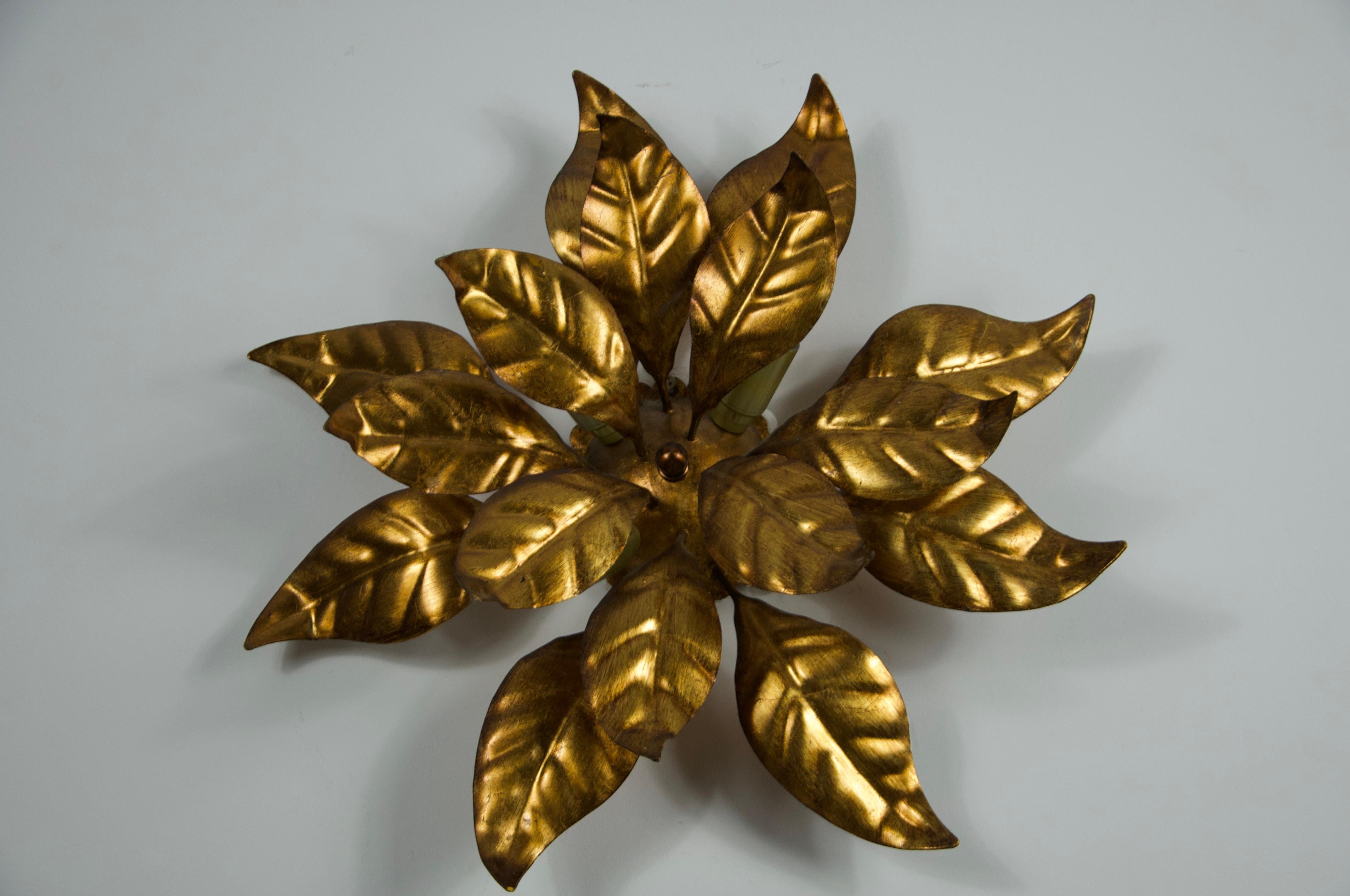 Lámpara de pared o empotrable Florentine Flower Shape de Hans Kögl, Alemania, años 60 en Bueno estado para la venta en Hagenbach, DE
