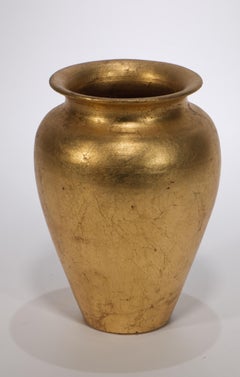 Florentine Gilt Ceramic Vase, Italy 1960s-1970s