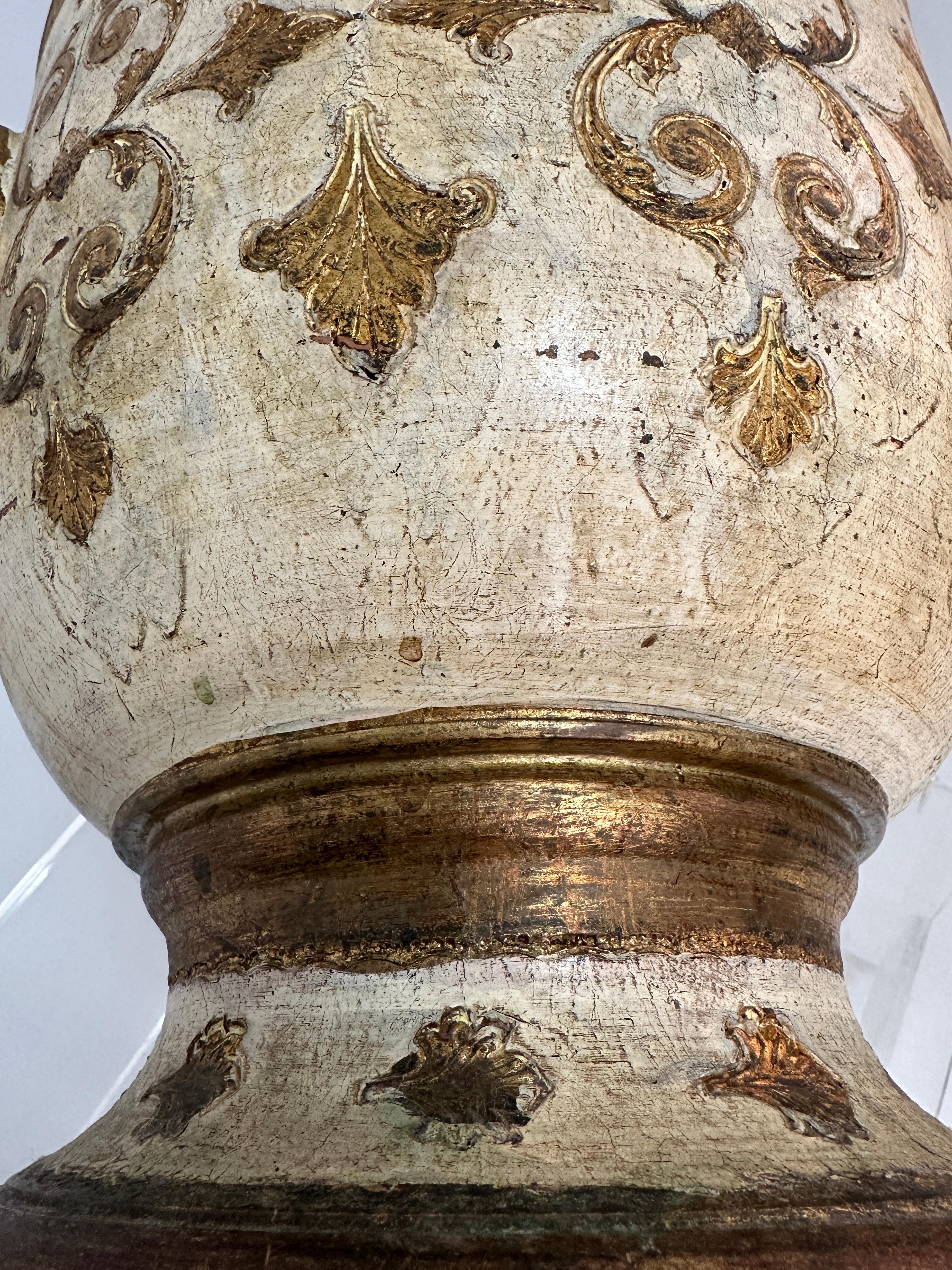 Florentine Gilt Decorated Terracotta Jardiniere, Italy C 1950s For Sale 2