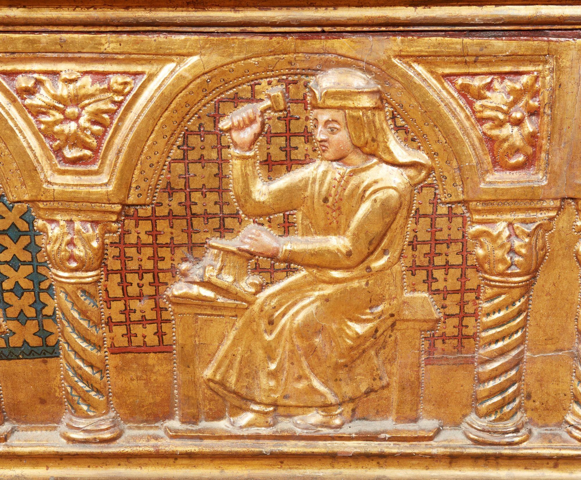 Florentiner Giltwood Kassone (19. Jahrhundert) im Angebot