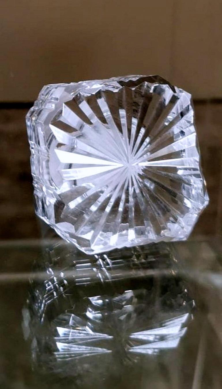 Florentine Handcrafted Crystal Bottle Ground, Cut And Polished By Hand For Sale 5