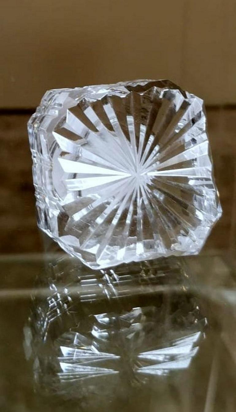 Florentine Handcrafted Crystal Bottle Ground, Cut And Polished By Hand 1