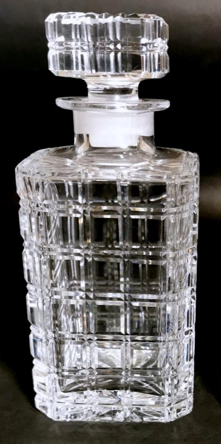 Florentine Handcrafted Crystal Bottle Ground, Cut And Polished By Hand For Sale 1