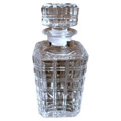 Vintage Florentine Handcrafted Crystal Bottle Ground, Cut And Polished By Hand