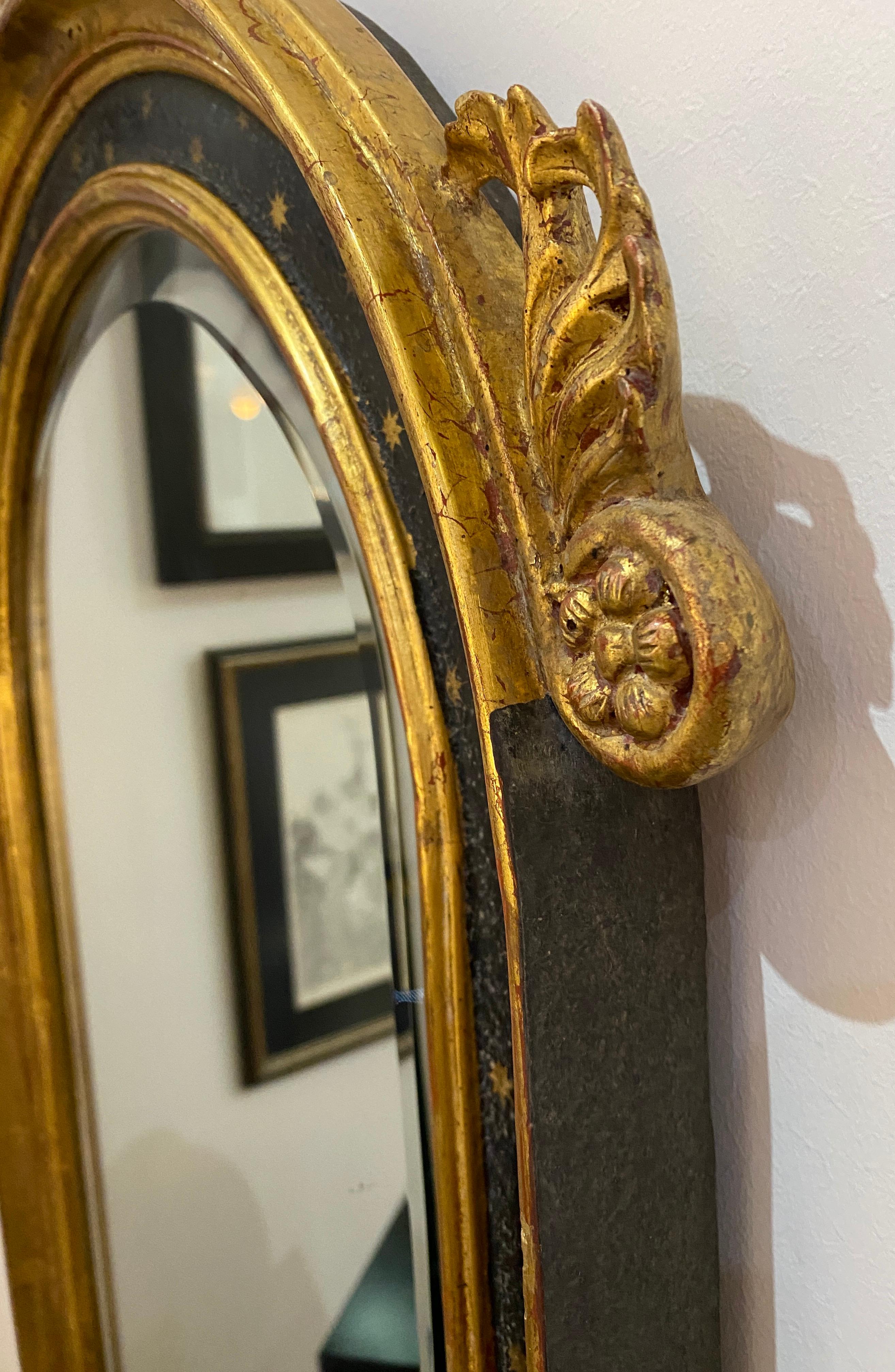 20th Century Florentine, Italian Renaissance Style Gold Leaf Wall Mirror For Sale