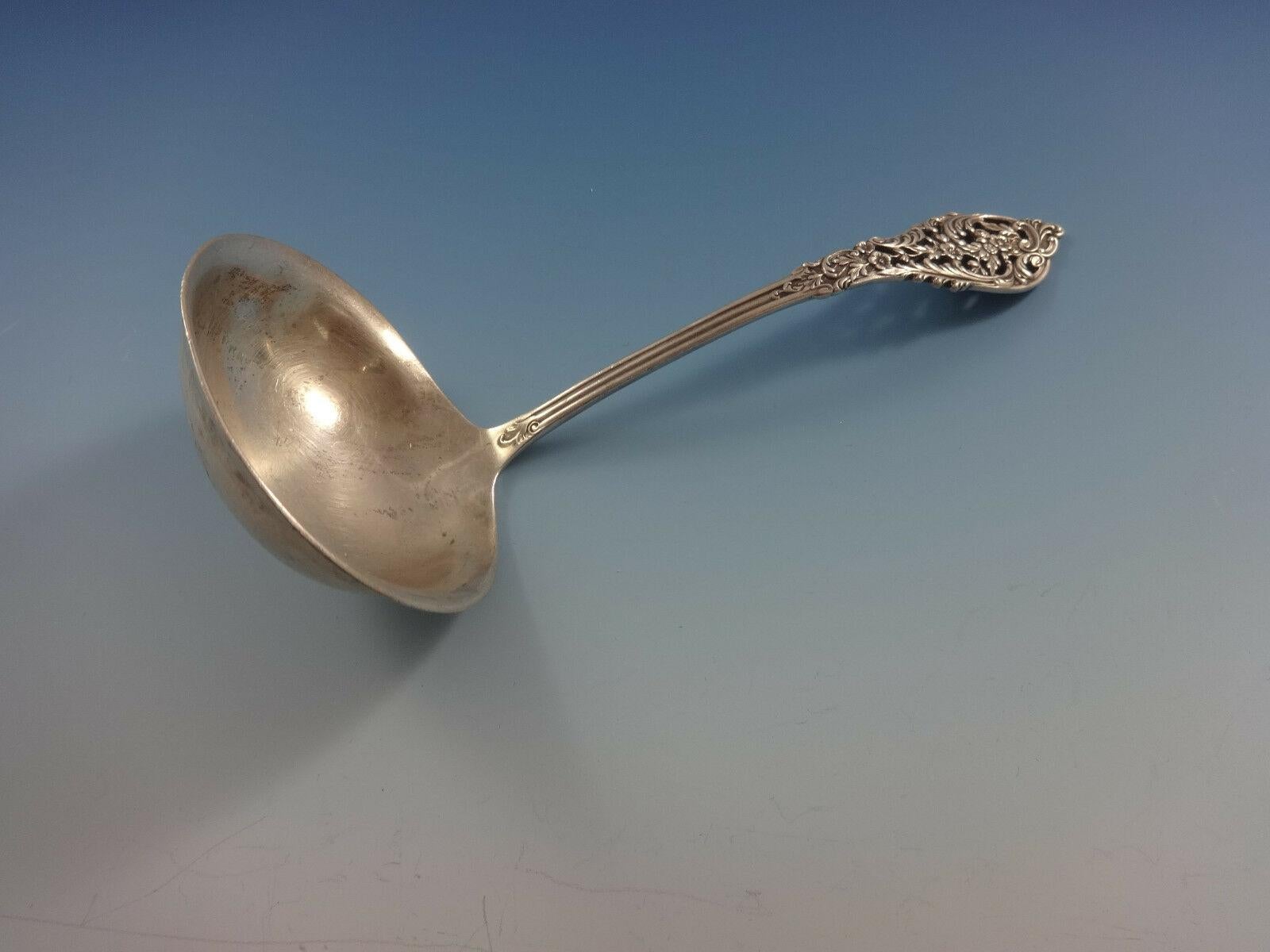 Juego de 8 cubiertos de plata de ley Florentine Lace by Reed & Barton 59 piezas en venta 3