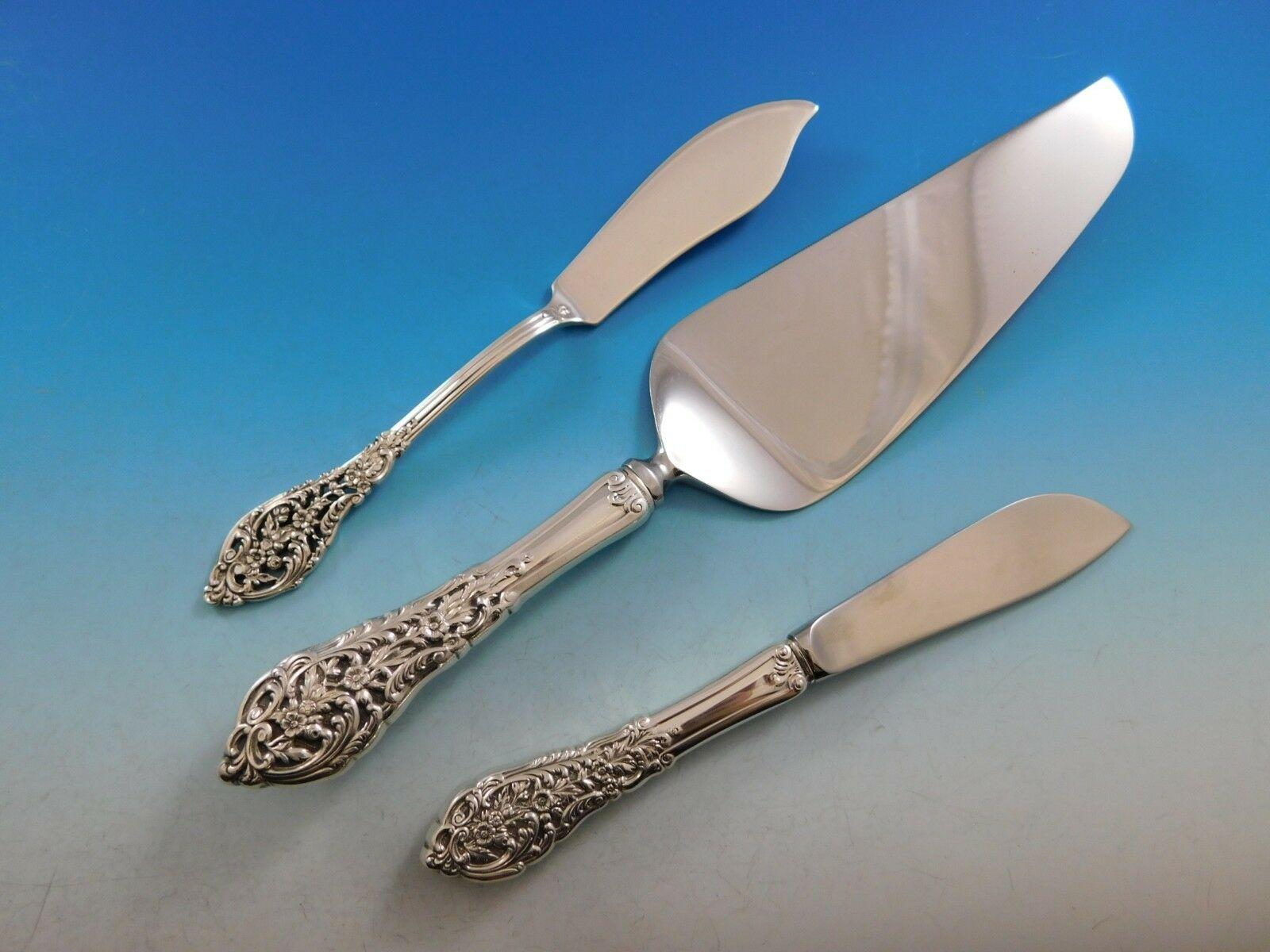 Florentine Lace by Reed & Barton Sterling Silver Flatware Set Service 140 Pieces For Sale 6