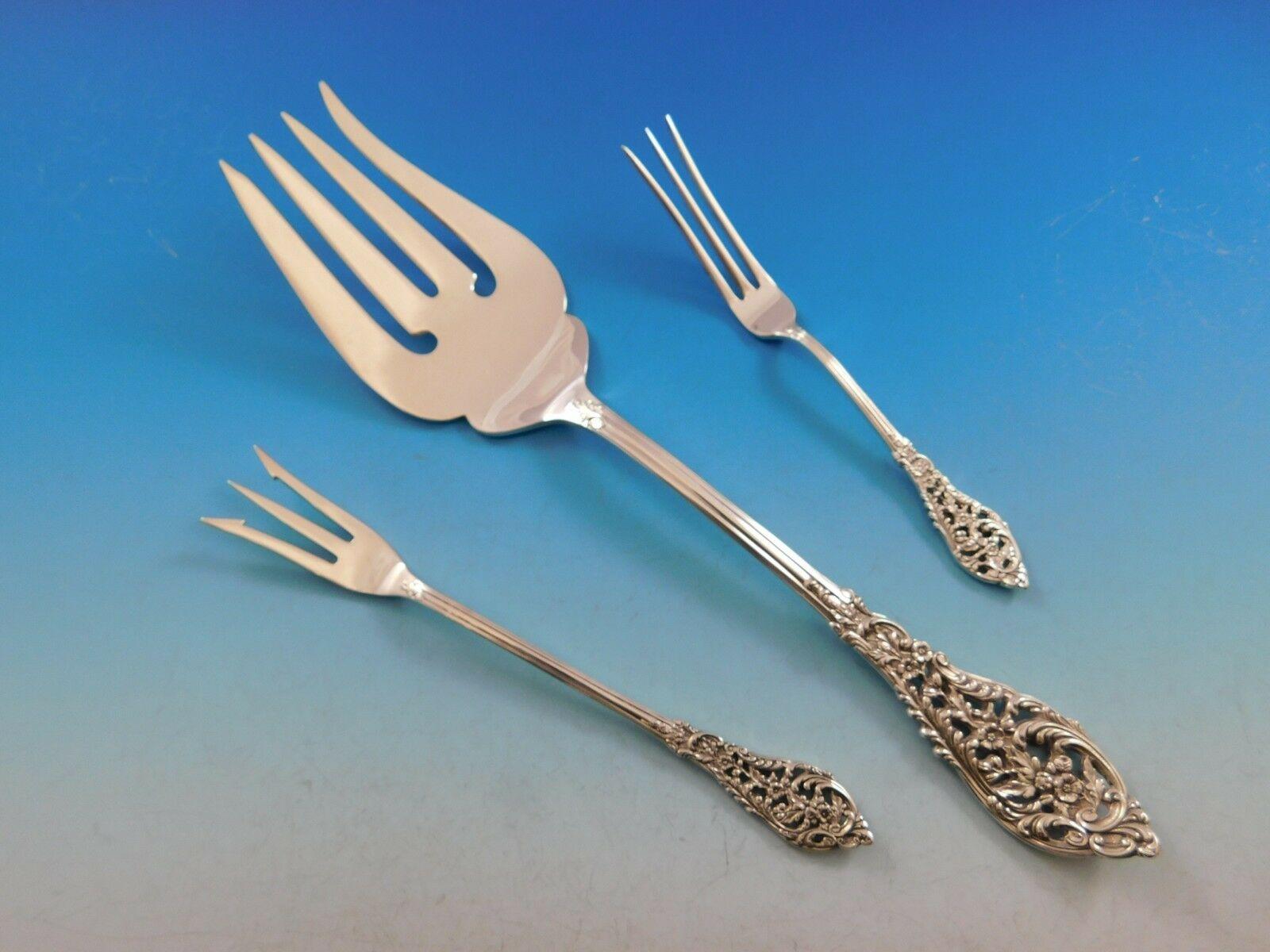 Florentine Lace by Reed & Barton Sterling Silver Flatware Set Service 140 Pieces For Sale 1