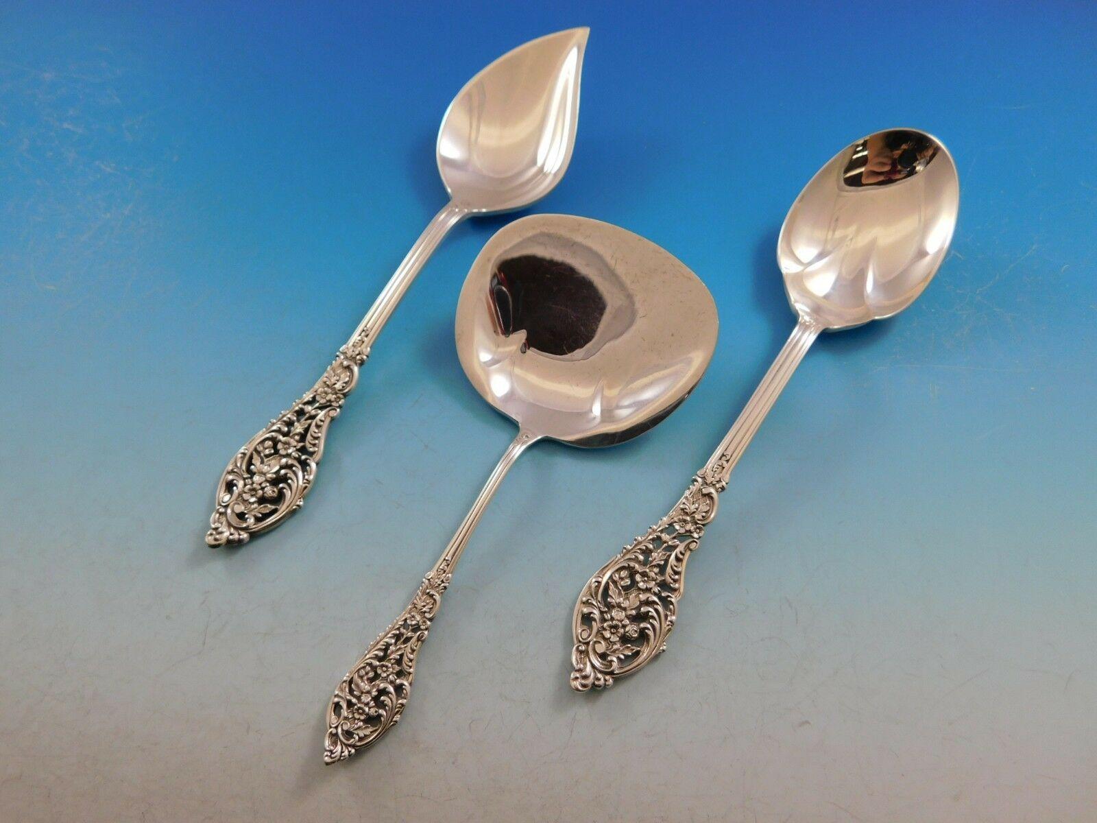 Florentine Lace by Reed & Barton Sterling Silver Flatware Set Service 140 Pieces For Sale 2