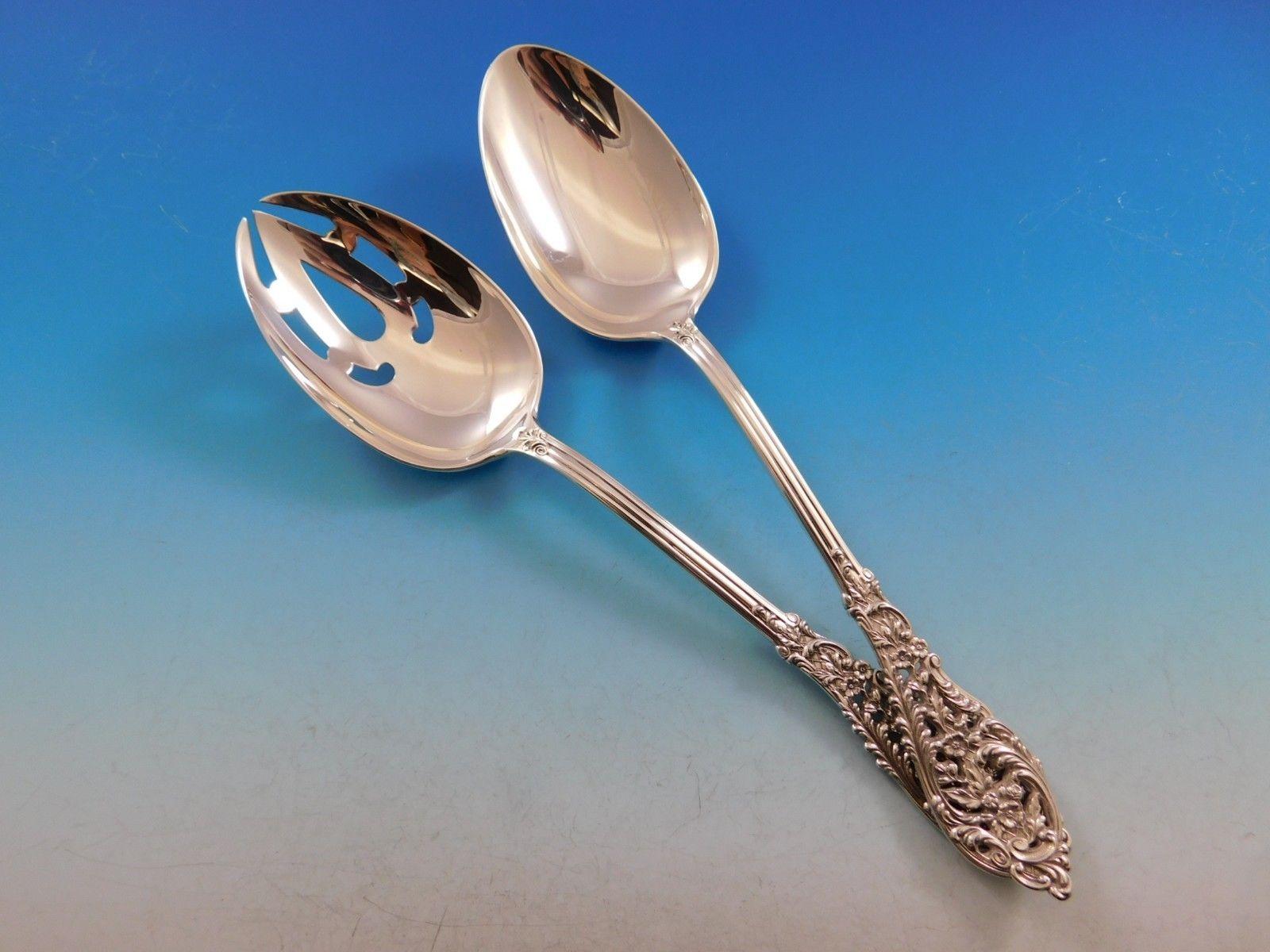 Florentine Lace by Reed & Barton Sterling Silver Flatware Set Service 140 Pieces For Sale 3