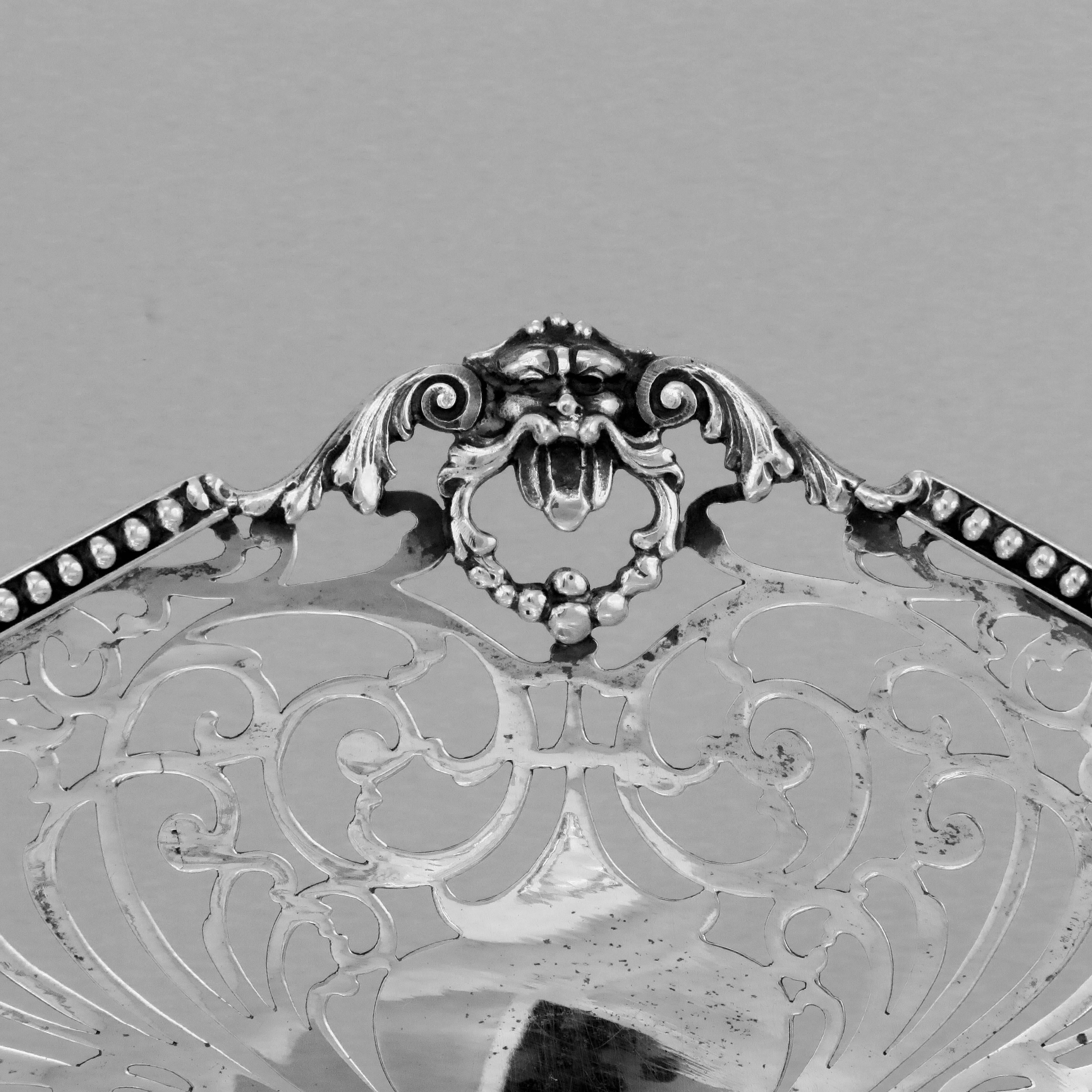 Fretwork Florentine Large Pierced Silver Bowl
