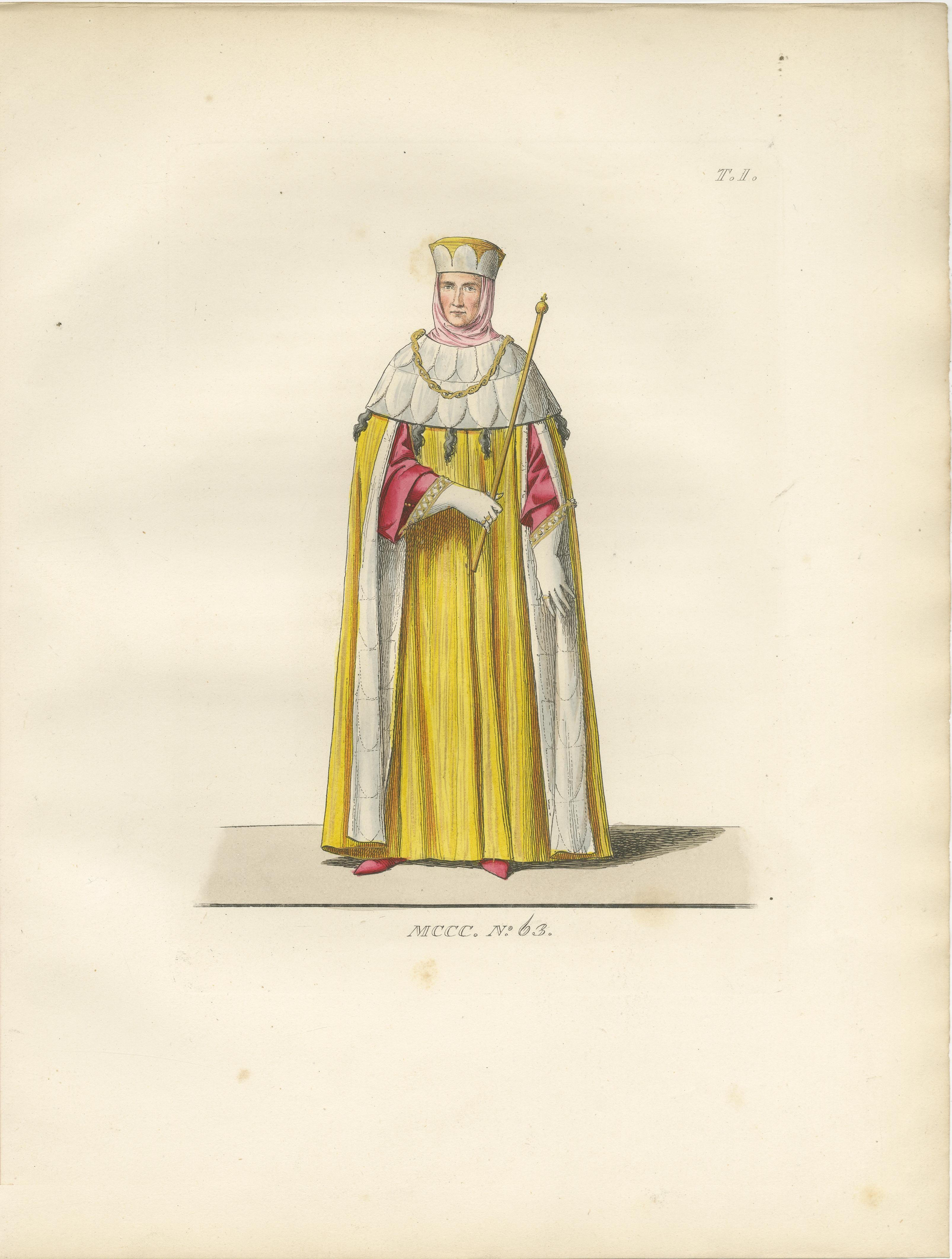 Florentine Matron, Roman Senator & Renaissance Physician in Historic Dress, 1845 For Sale 1