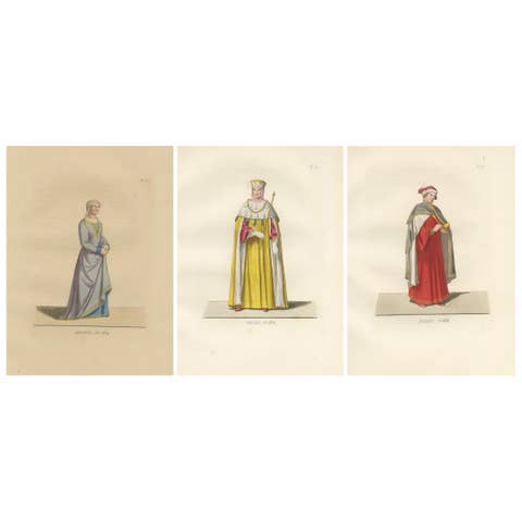 Florentine Matron, Roman Senator & Renaissance Physician in Historic Dress, 1845