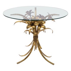 Florentine Metal Flower Coffee Table by Hans Kögl, Germany, 1970s