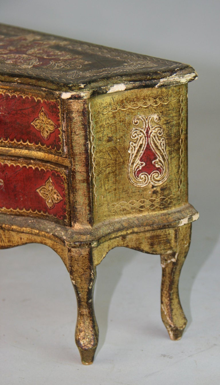 Commode Miniature Vintage Style Florentin - Boîte à Bijoux Déco Ou Meuble Pour Maison De Poupée