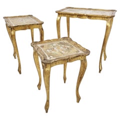 Vintage Florentine Nesting Tables by Fratelli Paoletti, 1950s