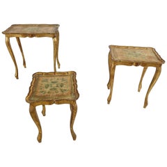 Antique Florentine Netsing Tables by Fratelli Paoletti, 1920s