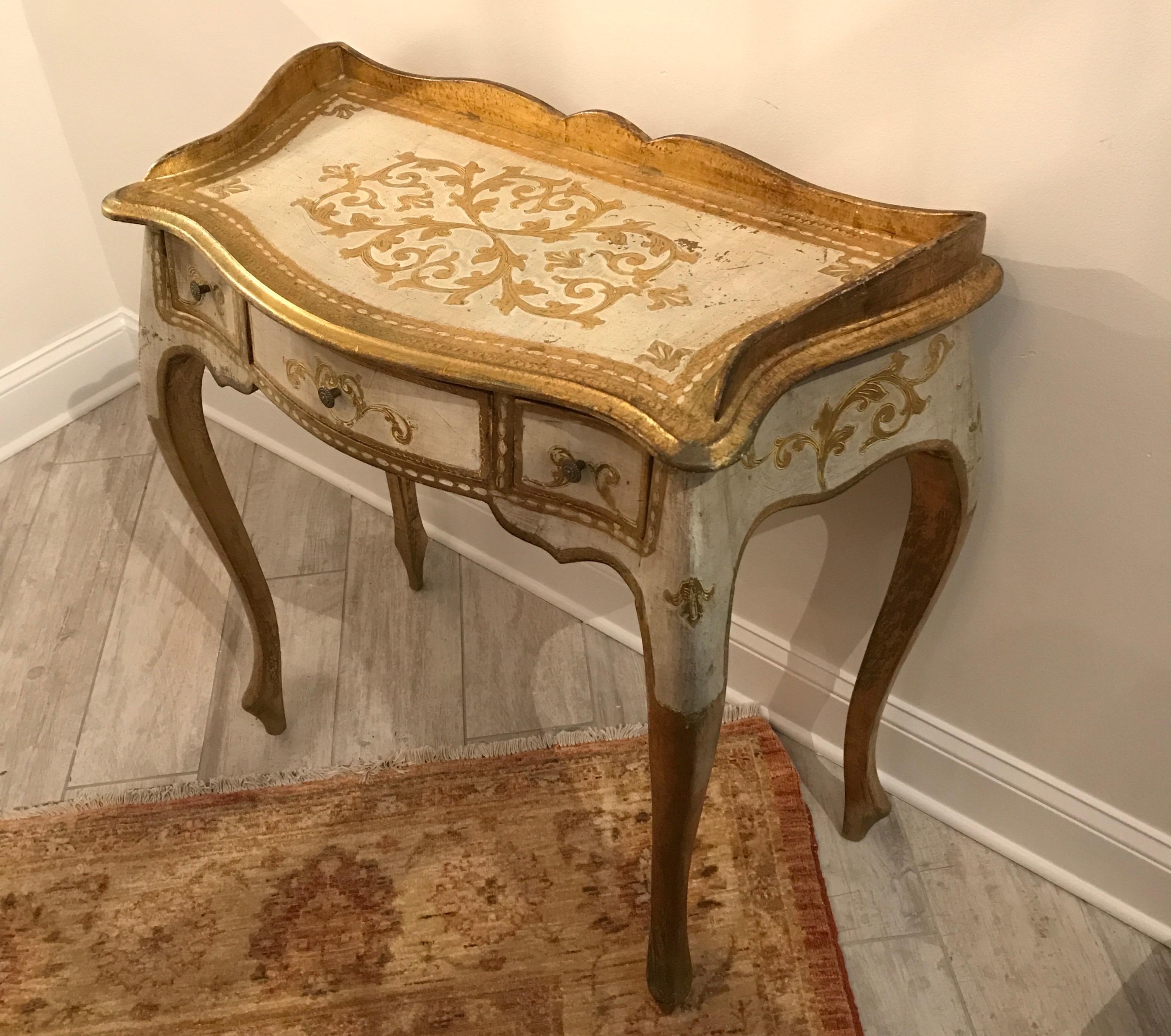 Italian Florentine Painted Vanity/Desk