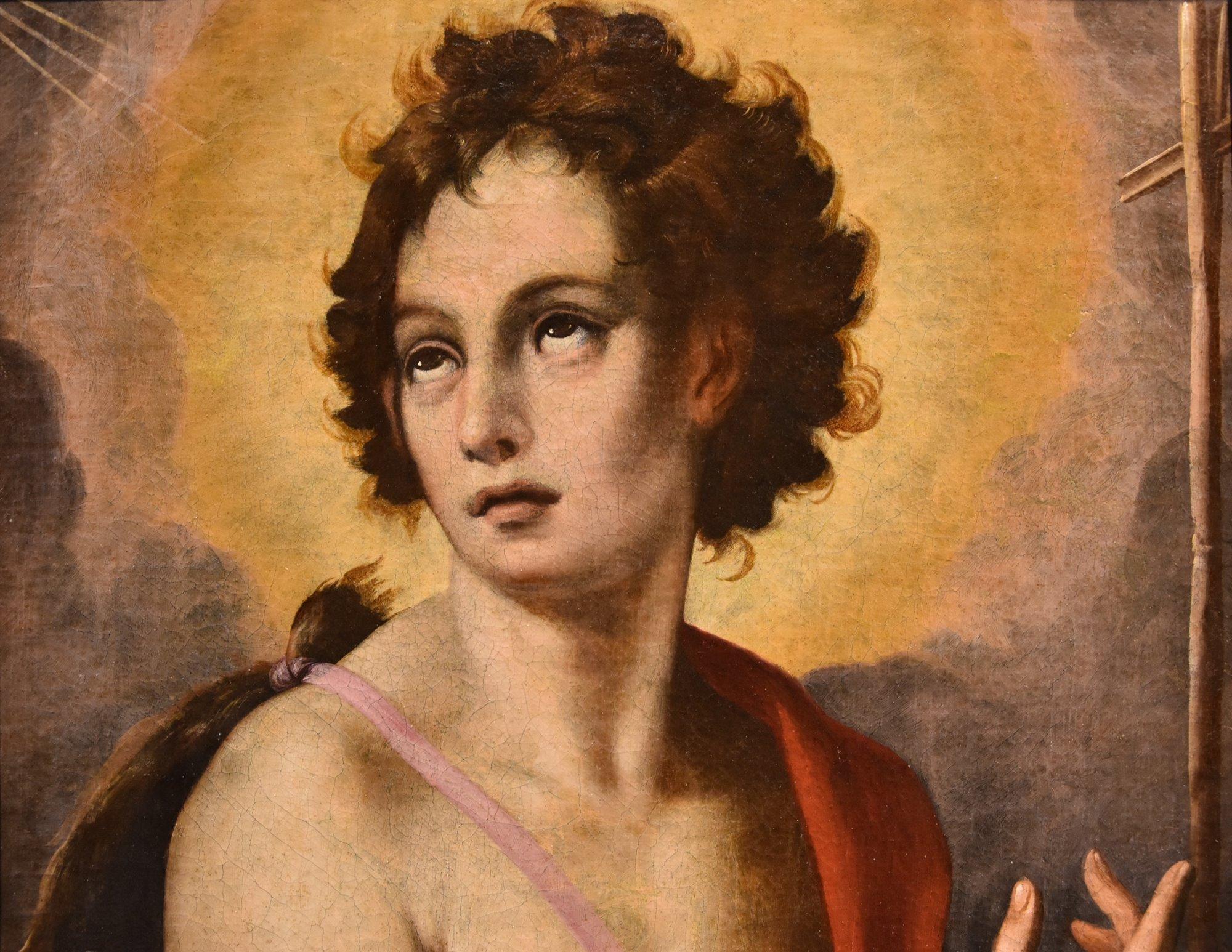 Saint John Baptist 16/17. Jahrhundert Gemälde Öl auf Leinwand Alter Meister Toskana Schule im Angebot 7