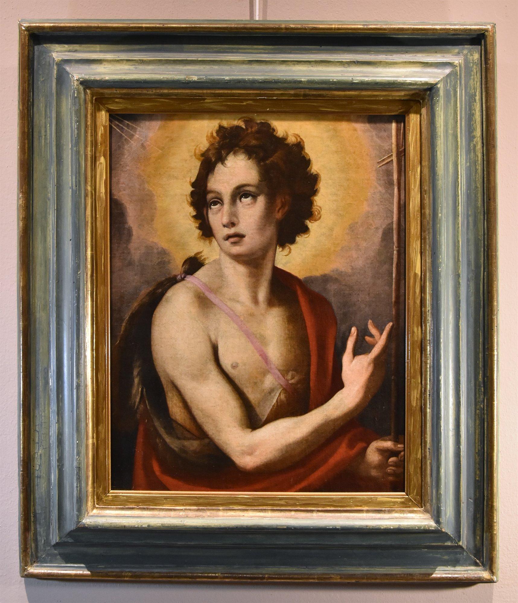 Saint John Baptist 16/17. Jahrhundert Gemälde Öl auf Leinwand Alter Meister Toskana Schule – Painting von Florentine painter, 16th-17th century 