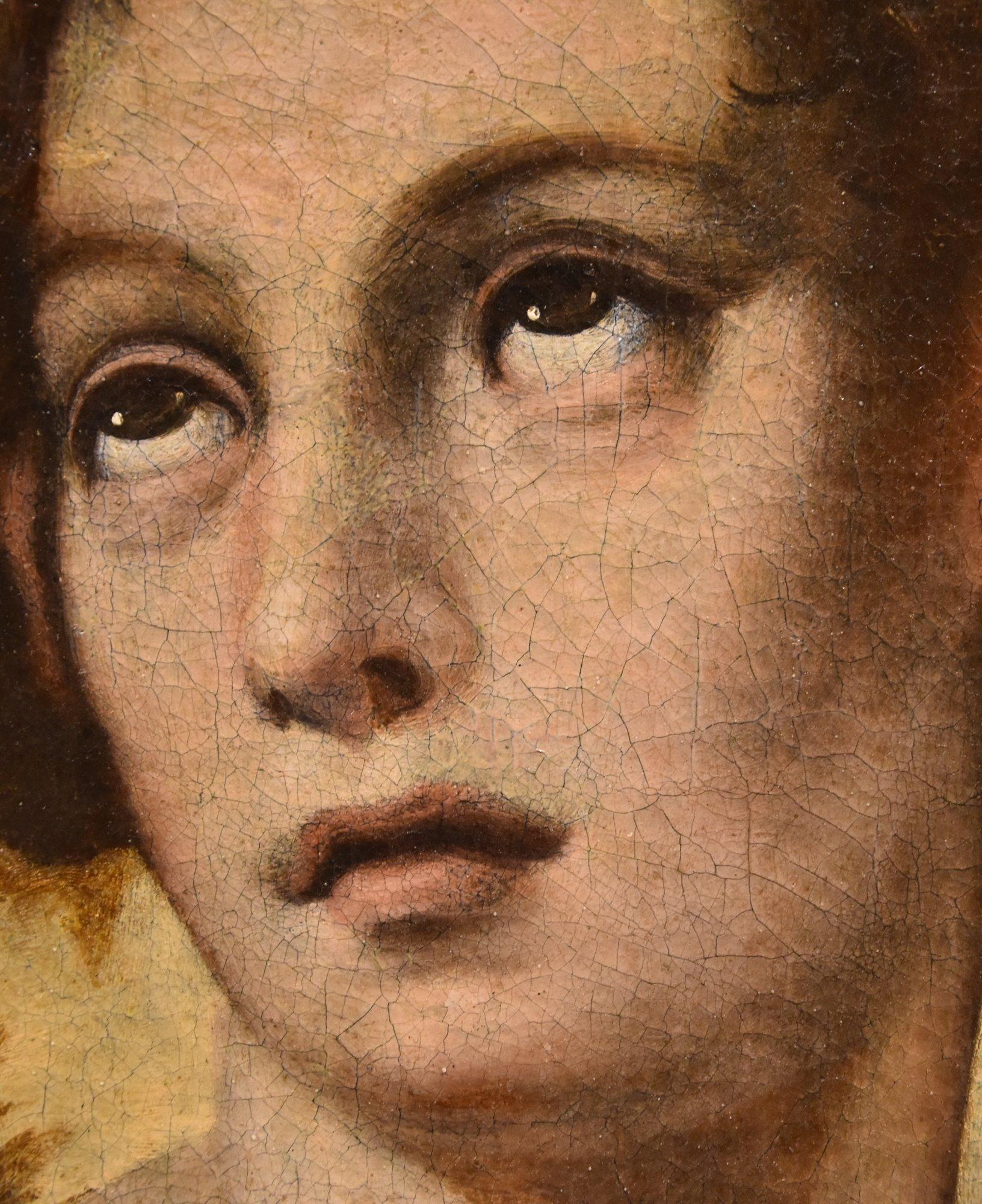 Saint John Baptist 16/17. Jahrhundert Gemälde Öl auf Leinwand Alter Meister Toskana Schule im Angebot 2