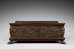 Florentine Renaissance Cassone with decor of vines and grape clusters