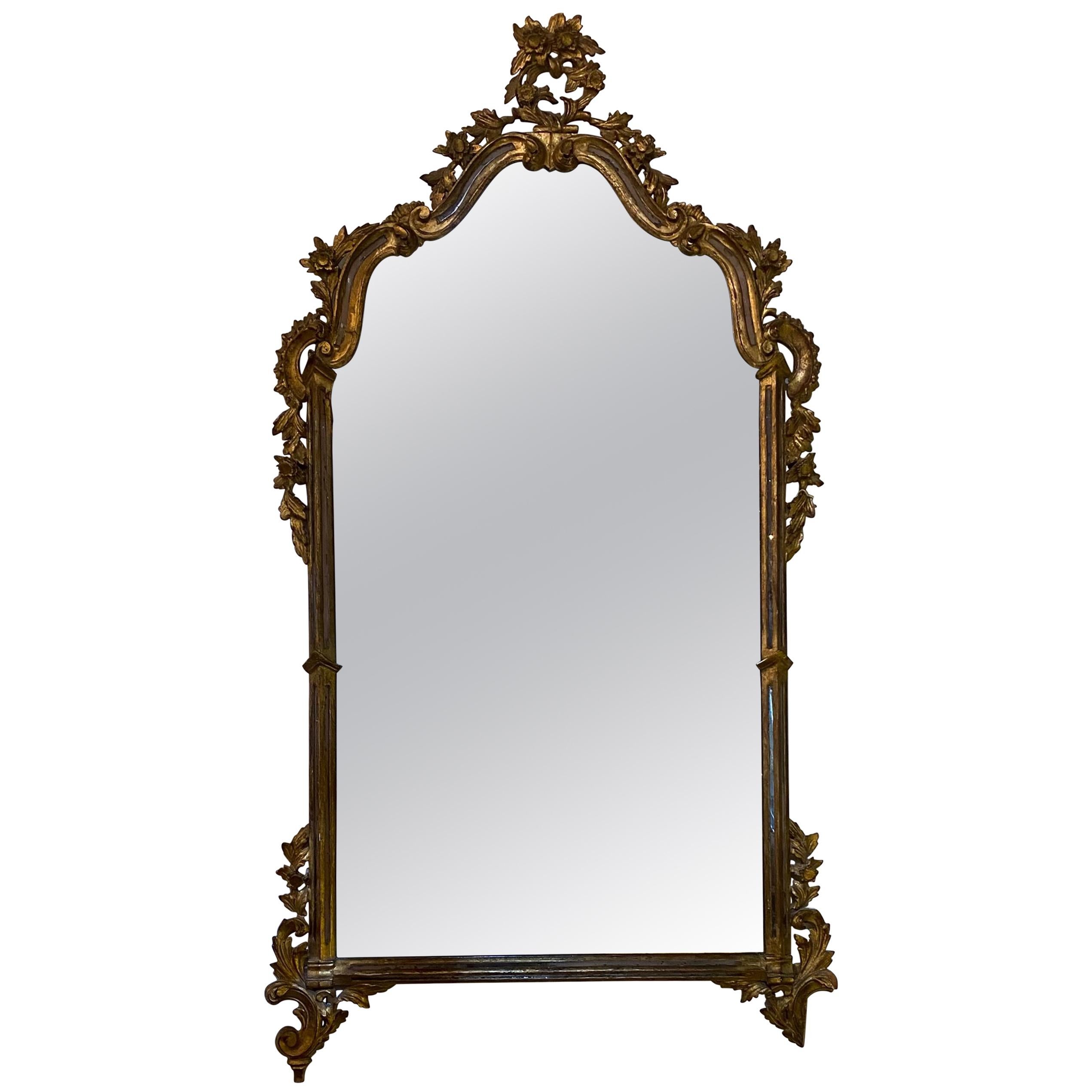 Florentine Rocaille Carved Giltwood Mirror