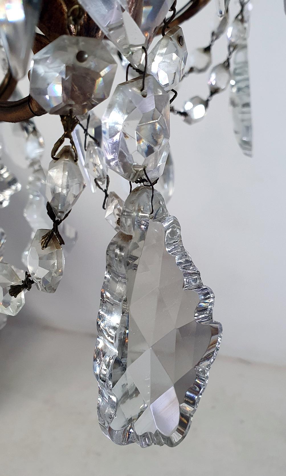 Lustre florentin rococo en cristal Italie en vente 4