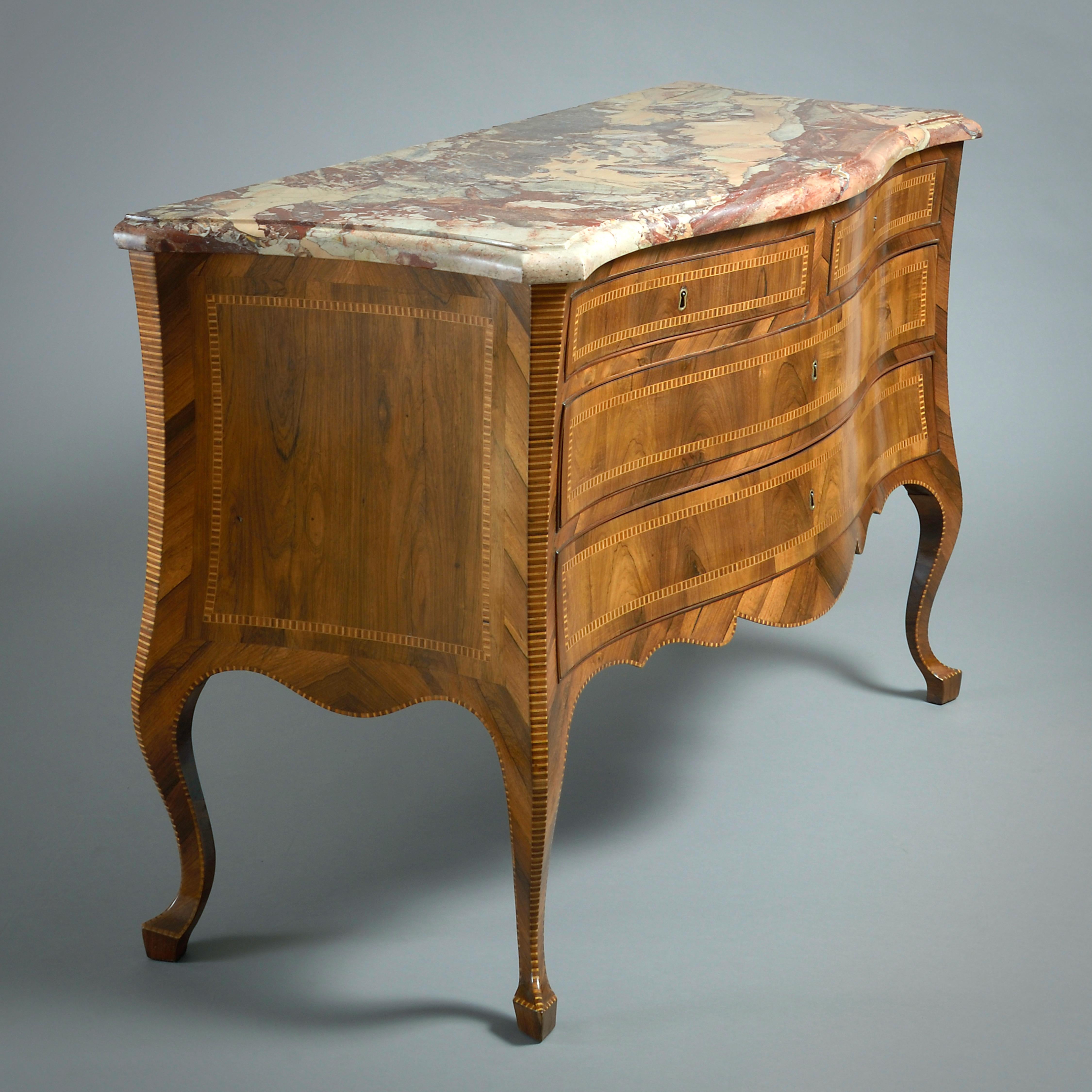 Marmo Commode in legno di palissandro Florentine in vendita