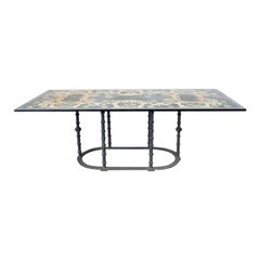 Florentine Scagliola Marble Inlay Garden Dining Table