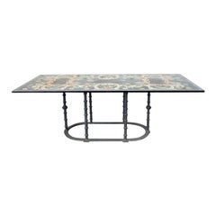 Florentine Scagliola Marble Inlay Garden Dining Table