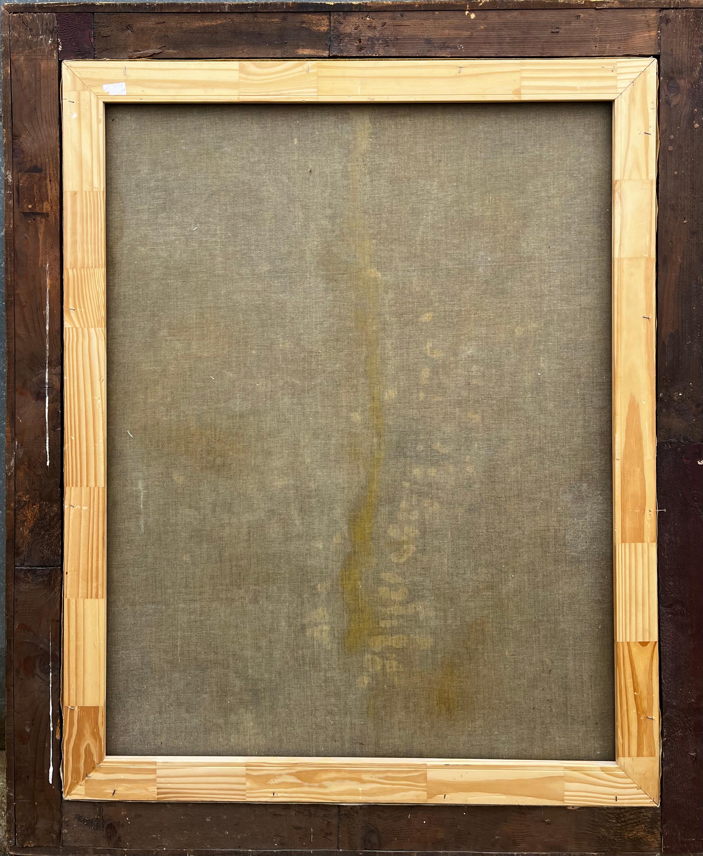 Huge 1700's Florentine Old Master Ölgemälde Eros Triumph über Pan Männliche Akte im Angebot 15
