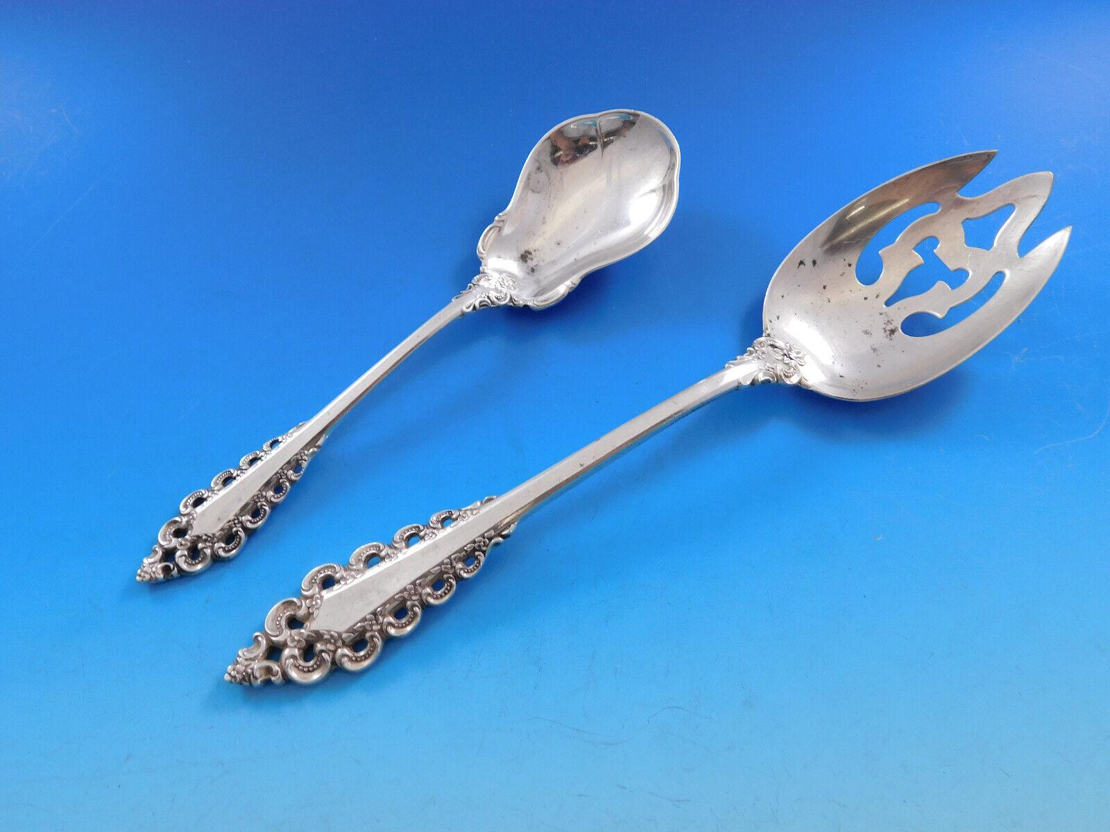 Florentine Scroll by Lunt Sterling Silver Flatware Set for 12 Service 52 pieces For Sale 3