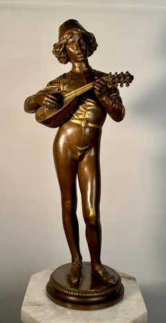 Figure en bronze "Florentine" par P Dubois 1865