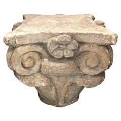 Antique Florentine Stone Capital