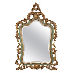 Espejo dorado de estilo florentino con volutas de acanto caladas, Italia, siglo XX