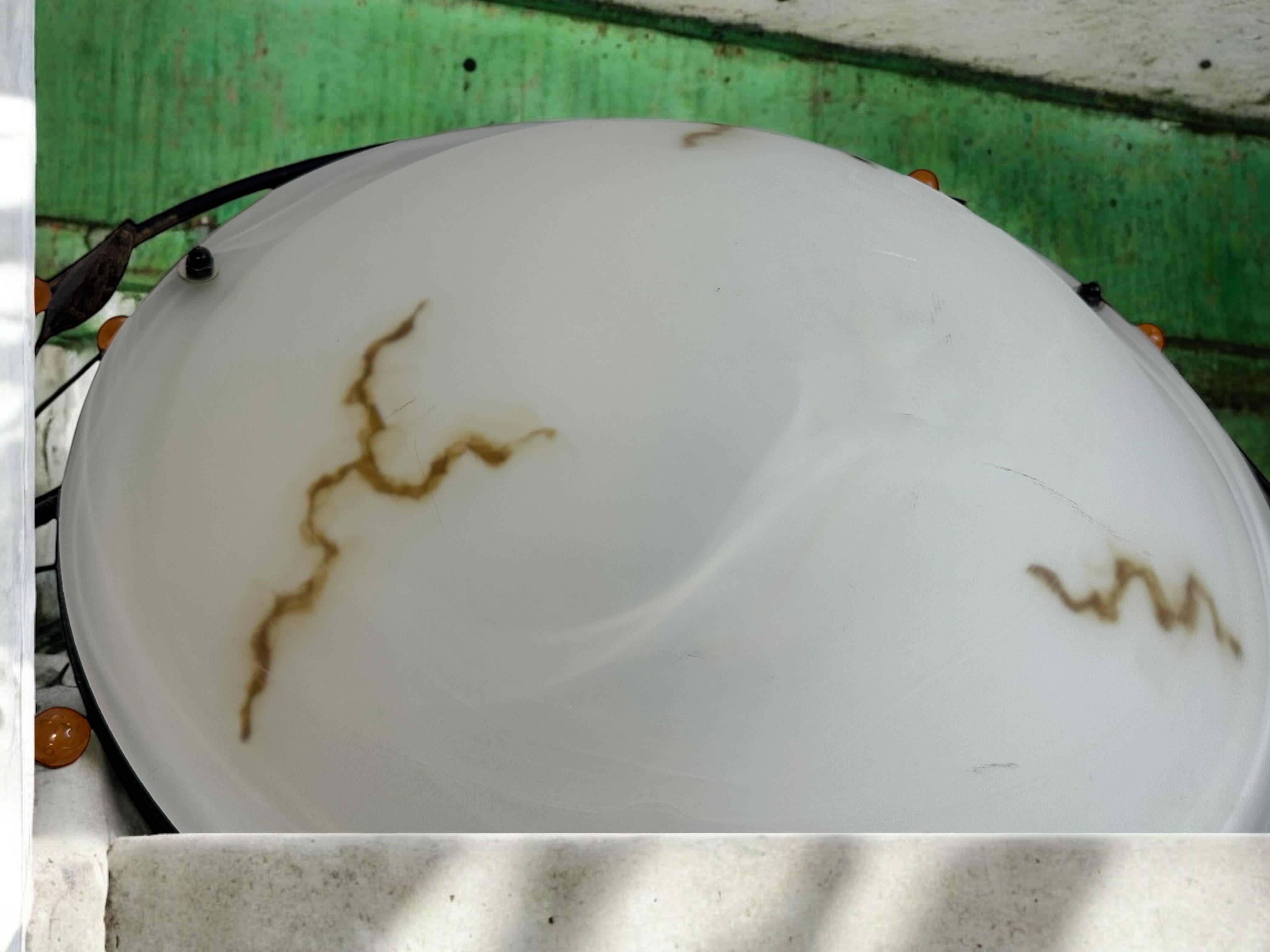 Plafonnier affleurant en verre de Murano de style Florentine, Autriche, années 1980 en vente 6