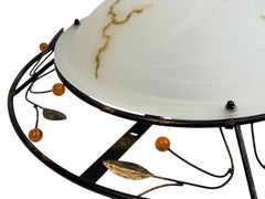 Florentine Style Murano Glass Flush Mount Ceiling Light, Austria, 1980s