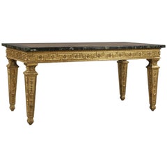 Florentine Table with a Spectacular Marble Top by Pietro Bazzanti, Dated 1886