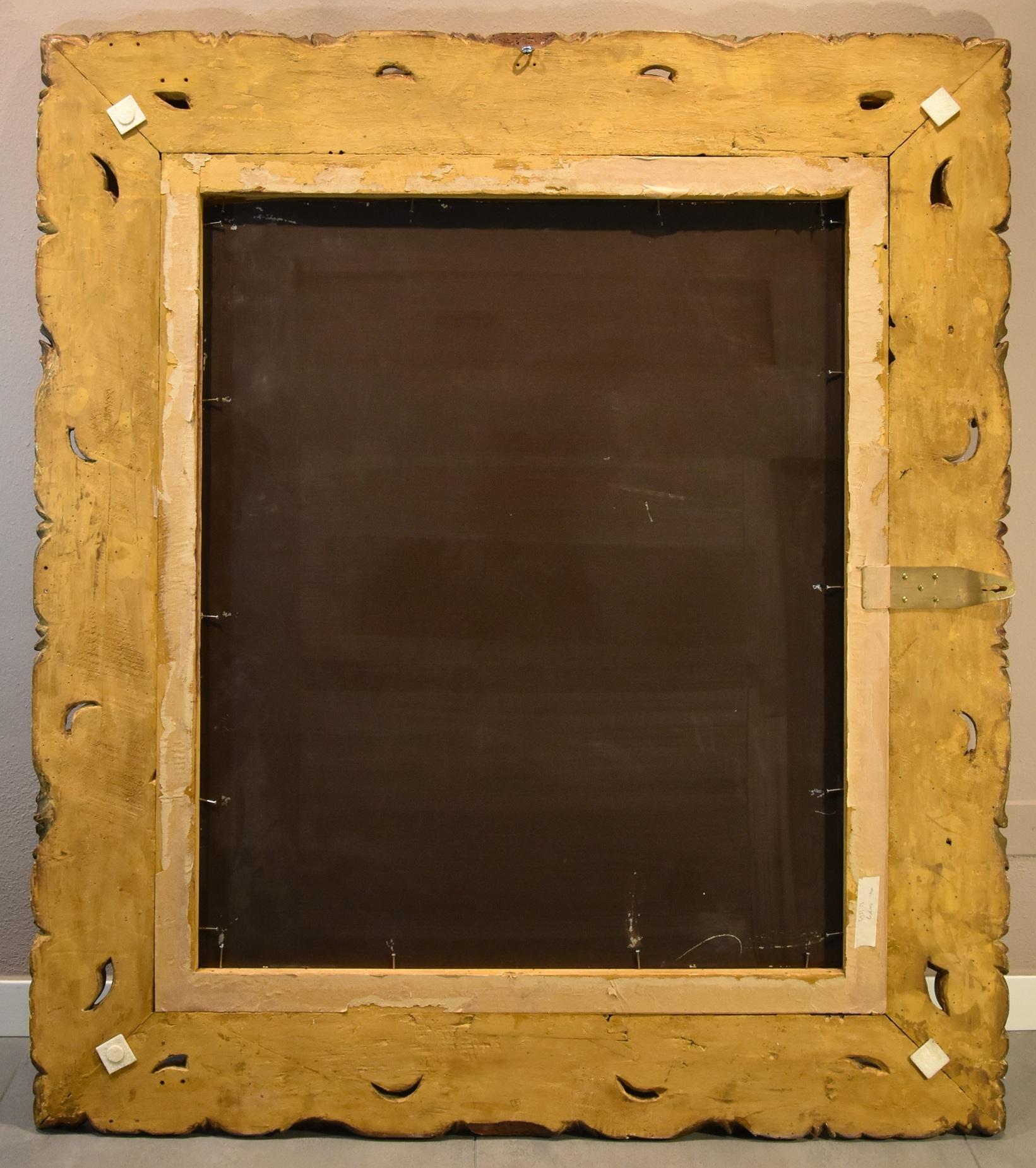 Large Mirror Gold Wood Florentine Woodcarver 18th Century For Sale 8