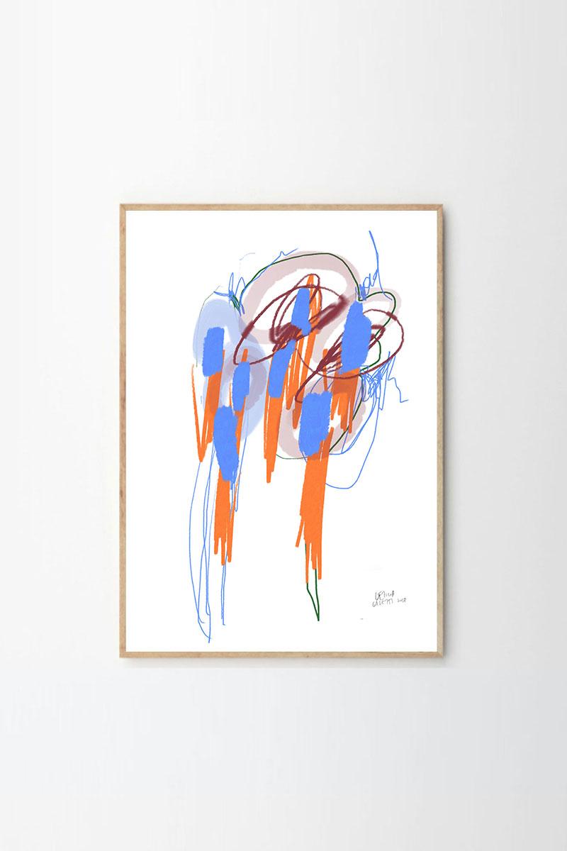 Argentin Flore y Vino Abstract Giclée Fine Art Print by Leticia Gagetti - Multiple Sizes en vente