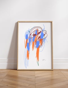 Flores y Vino Abstract Giclée Fine Art Print by Leticia Gagetti - Size A1