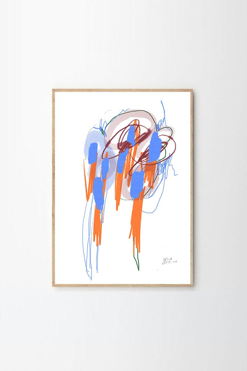 Argentine Flores y Vino Abstract Giclée Fine Art Print by Leticia Gagetti - Size A1 For Sale