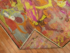 Zabihi Collection Fluorescent Color Karabagh Pictorial Rug