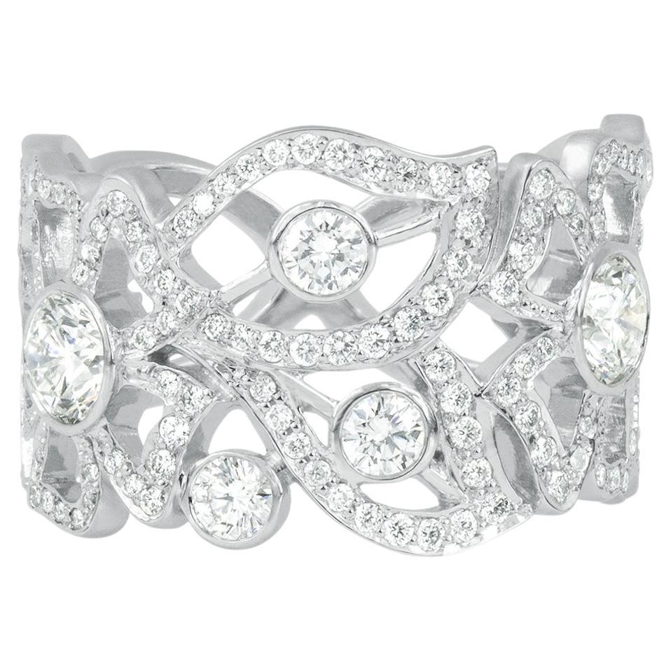 Im Angebot: Carelle Florette Pave Diamantring mit Pavé-Diamant ()