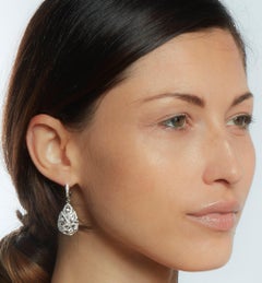 Carelle Florette Pave Diamond Earrings
